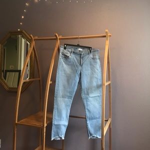Loft Light Blue Denim Straight-Leg Jeans